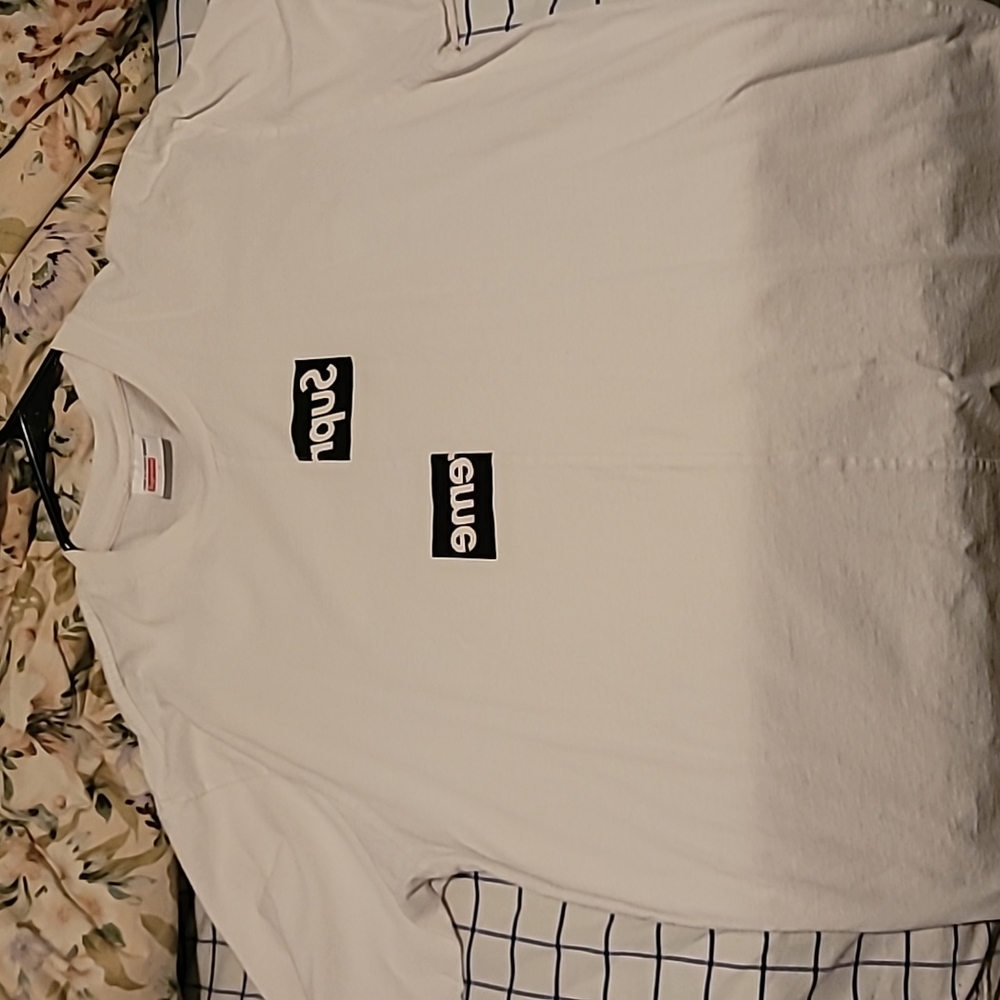 Supreme Cdg Box Logo Split White Large